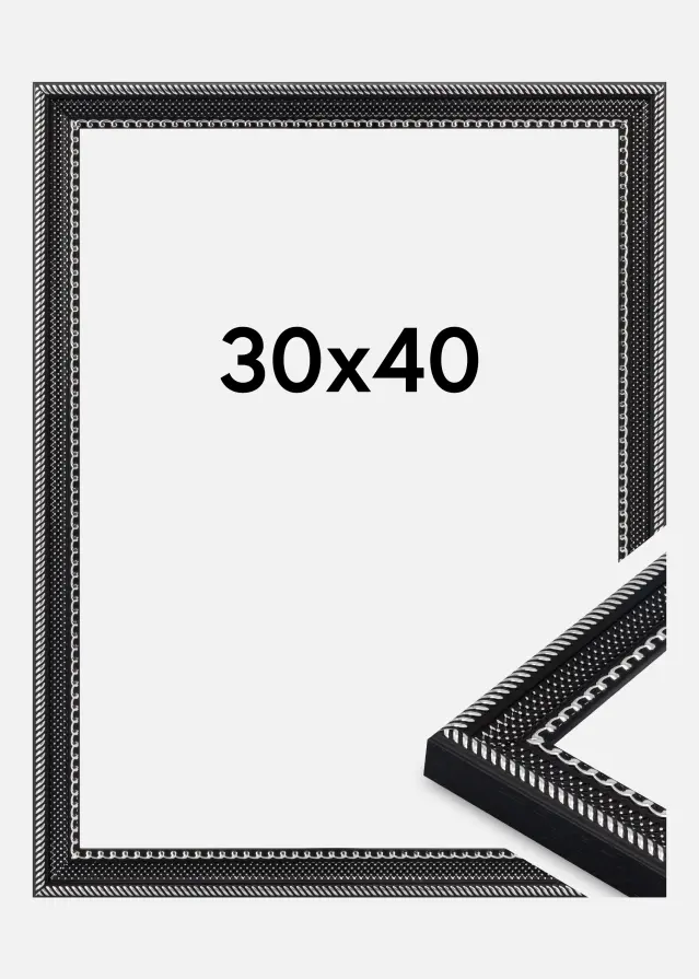 Cadre Trellis Verre Acrylique Noir 30x40 cm