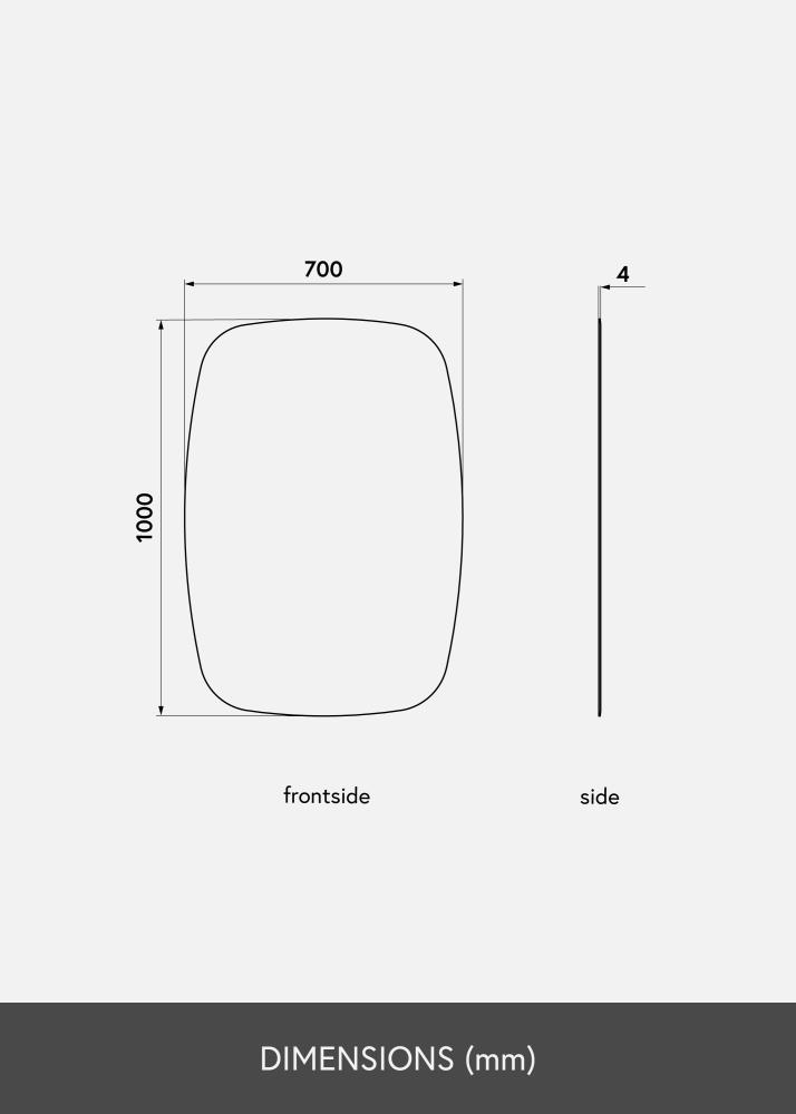 KAILA Miroir Curve 70x100 cm