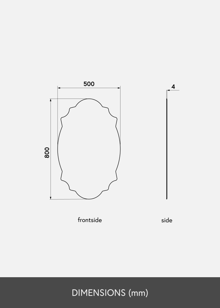 KAILA Miroir Chique 50x80 cm