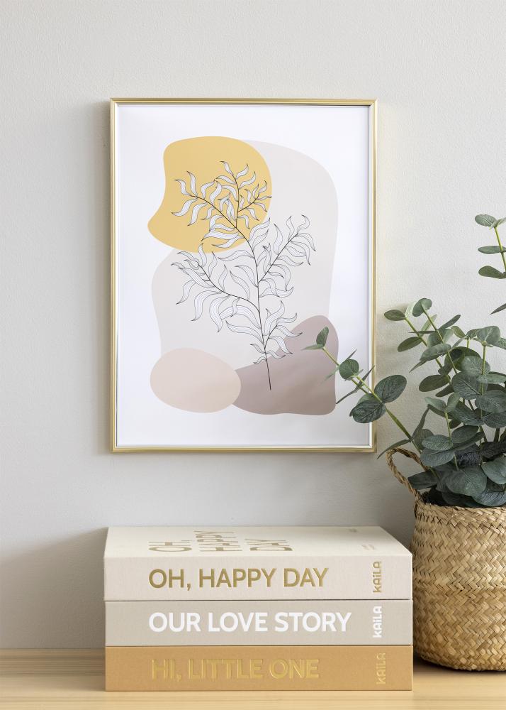 Cadre Hipster Verre acrylique Or-Argent 60x80 cm