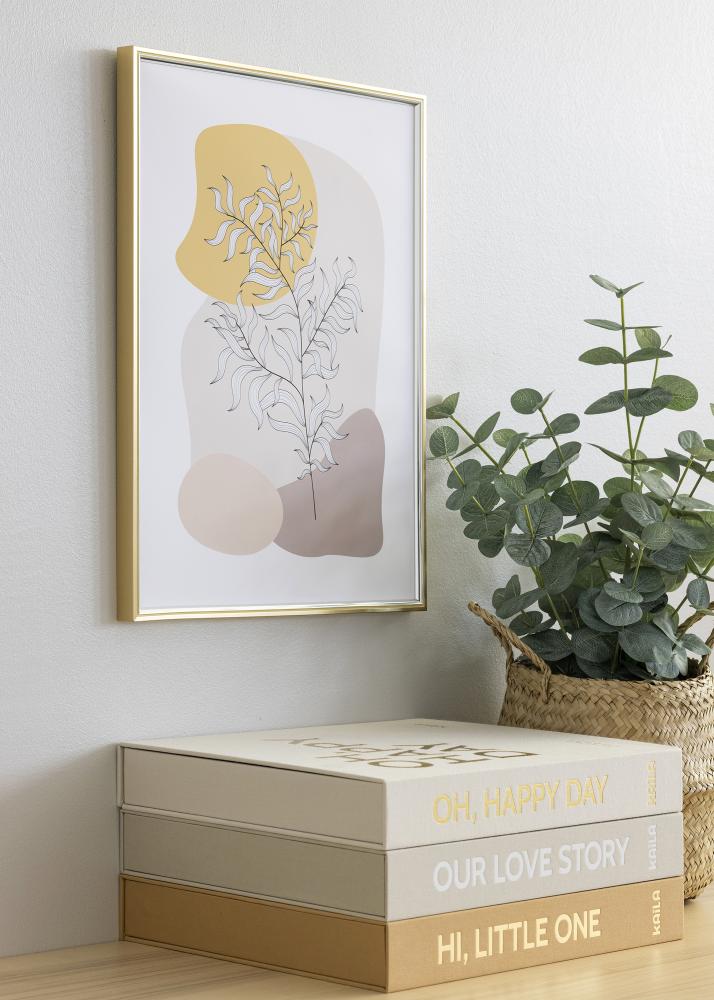 Cadre Hipster Verre acrylique Or-Argent 60x80 cm