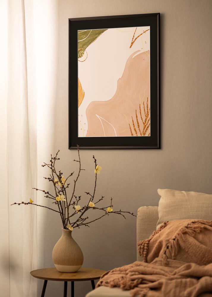 Cadre Horndal Noir 24x30 cm - Passe-partout Noir 18x24 cm