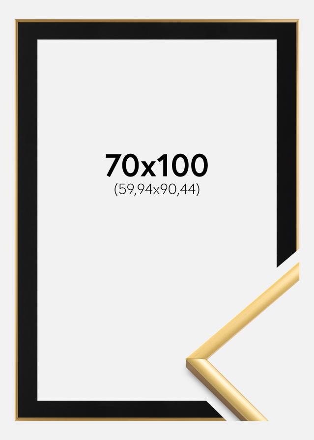Cadre New Lifestyle Shiny Gold 70x100 cm - Passe-partout Noir 24x36 pouces