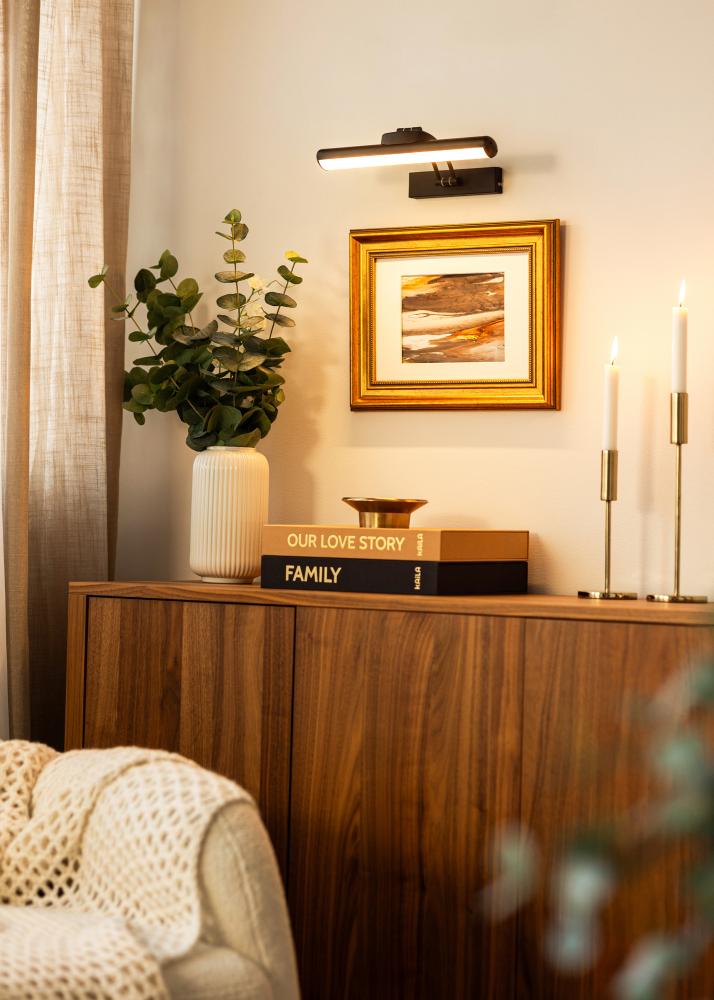 KAILA Lustre à Piles Éclairage de Tableaux 32 cm - Noir