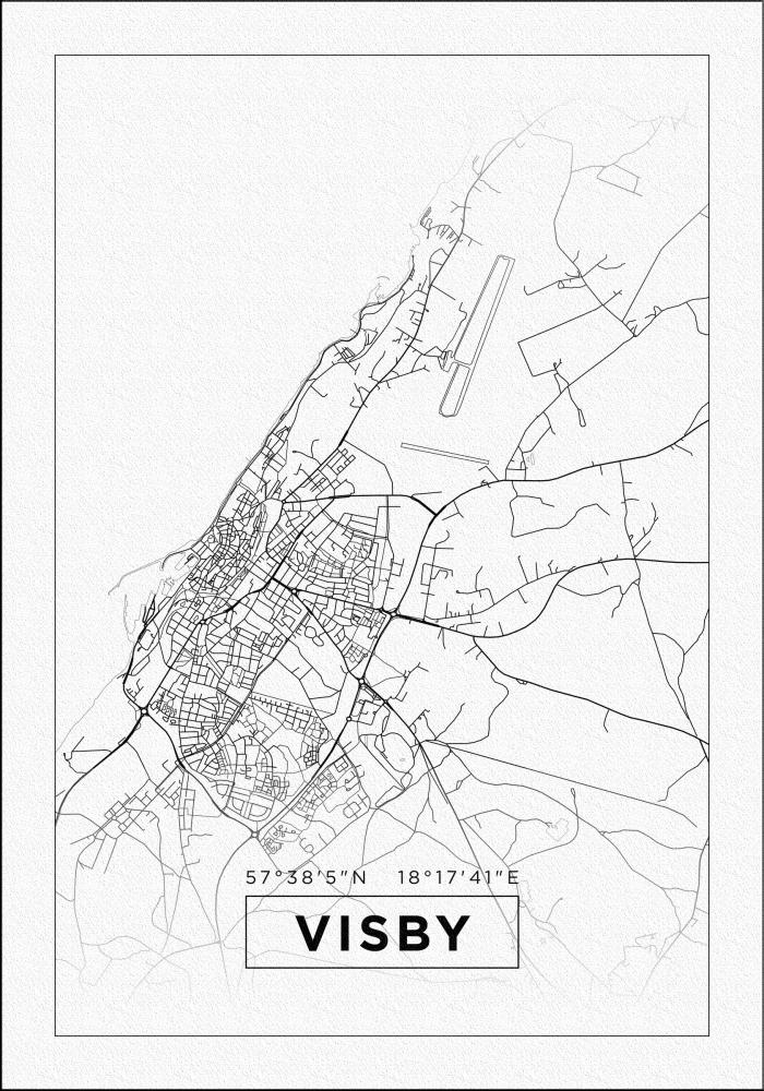 Map - Visby - White