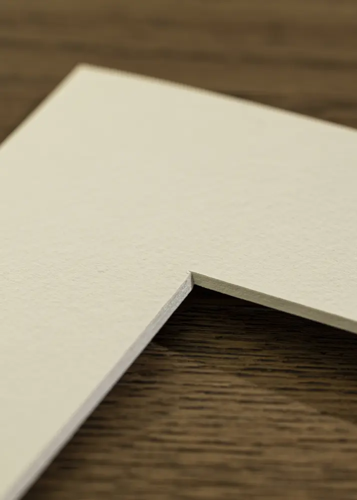 Passe-partout Blanc Standard (noyau blanc) 27x35 cm (19x24)