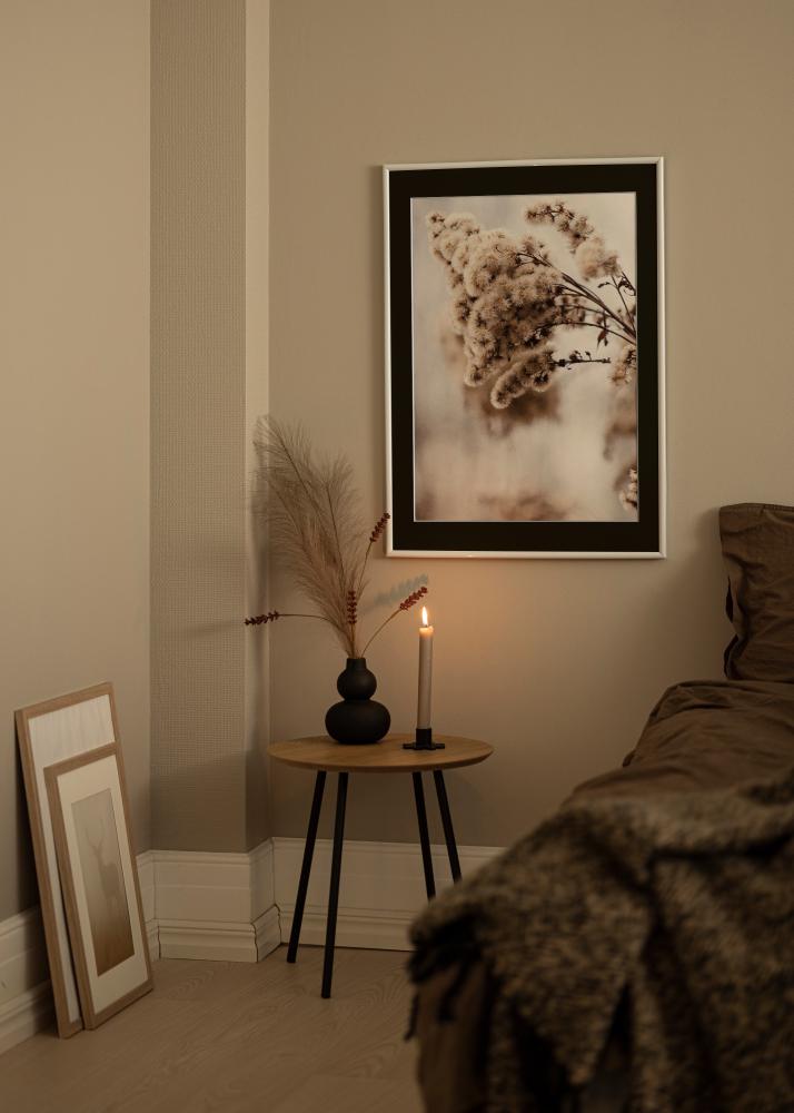 Cadre Victoria Blanc 13x18 cm - Passe-partout Noir 9x12 cm