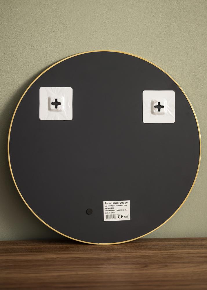 KAILA Round Mirror - Thin Brass diamètre 40 cm