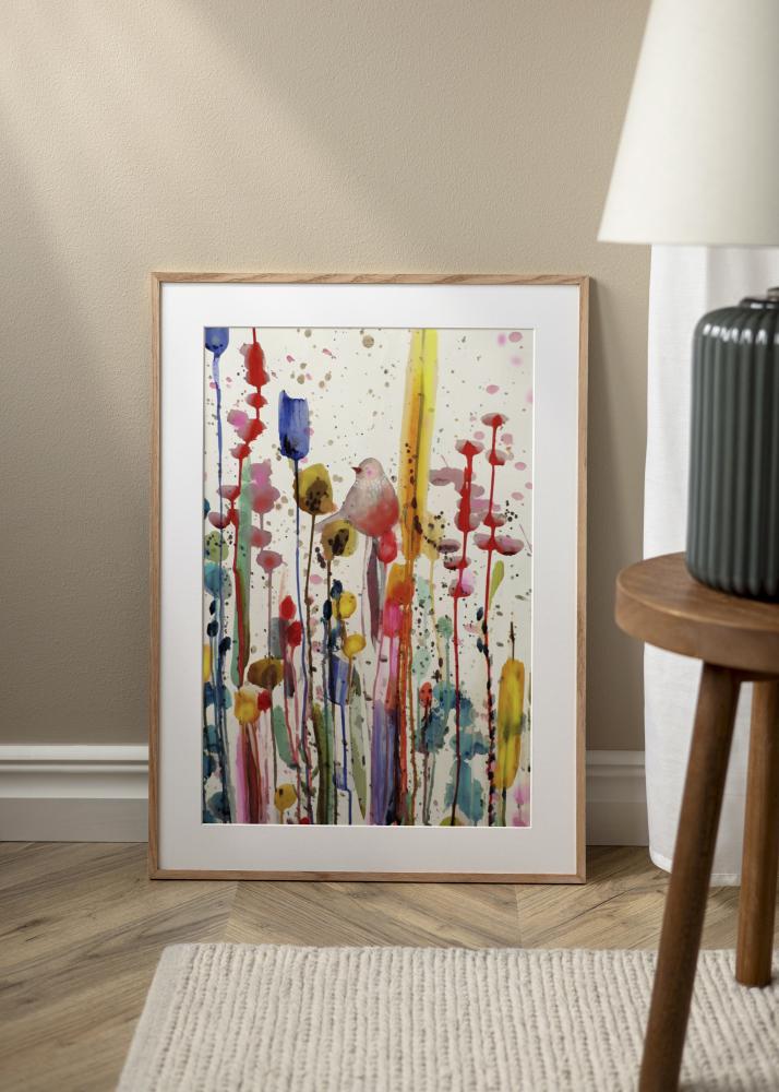 Cadre chêne étroit Acrylique 32x32 cm