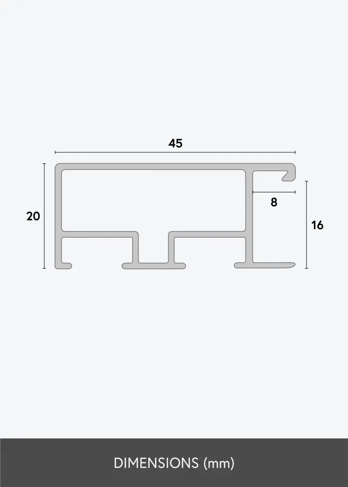 Miroir Bräcke Acier clair - Propres mesures