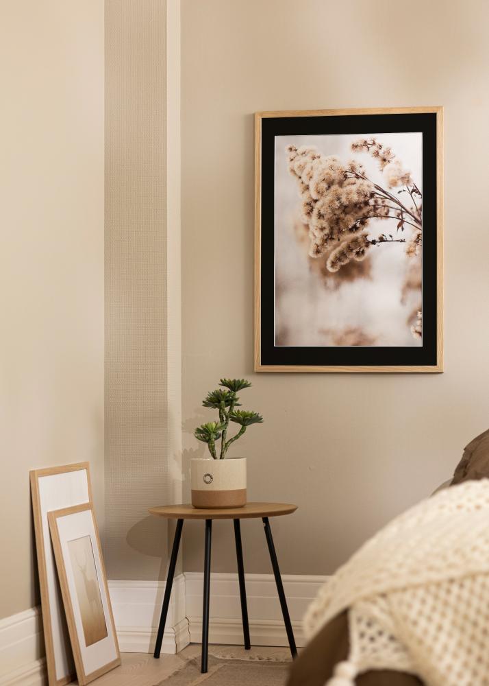 Cadre Grimsåker Chêne 40x40 cm - Passe-partout Noir 10x10 pouces