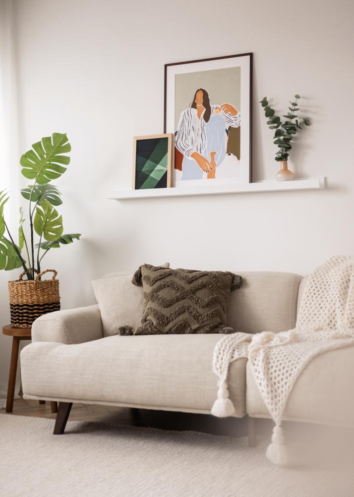 KAILA Étagère à tableaux Blanche 130 cm