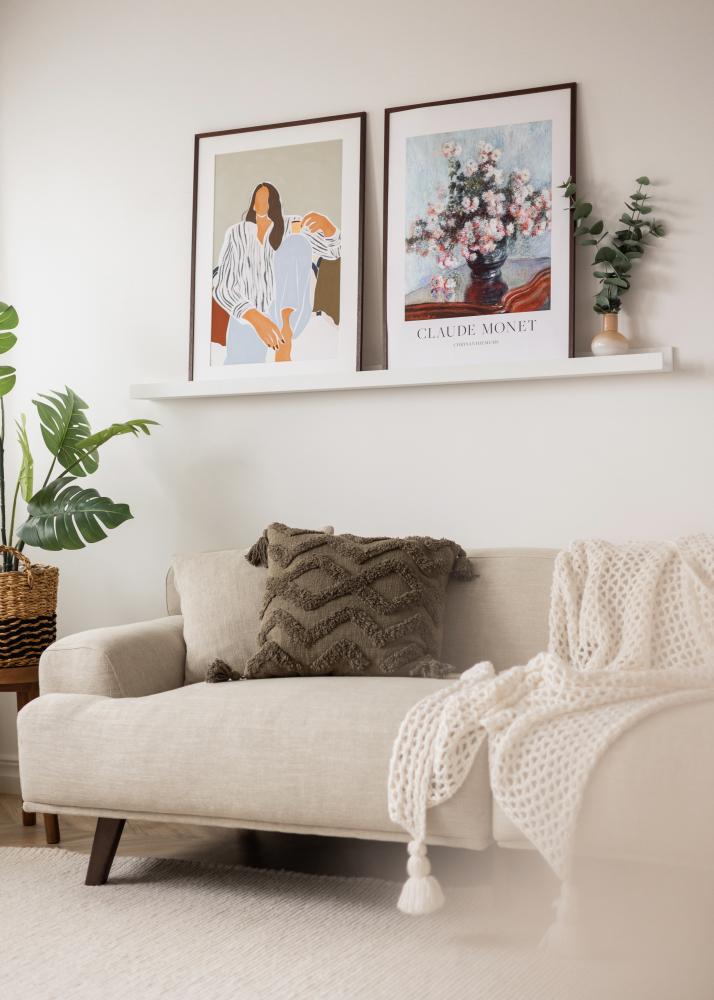 KAILA Étagère à tableaux Blanche 150 cm