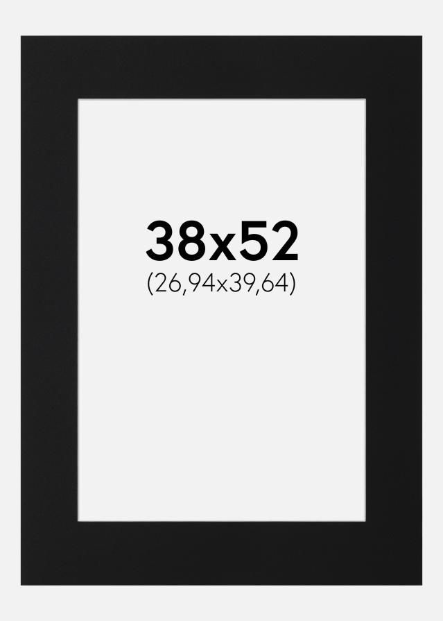 Passe-partout Noir Standard (noyau blanc) 38x52 cm (26,94x39,64)