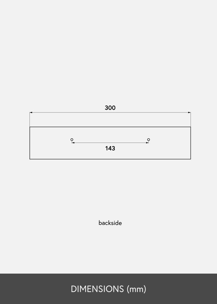 KAILA Étagère Murale Noire 30 cm