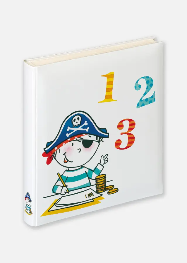Album enfant Pirate École - 28x30,5 cm (50 pages blanches / 25 feuilles)