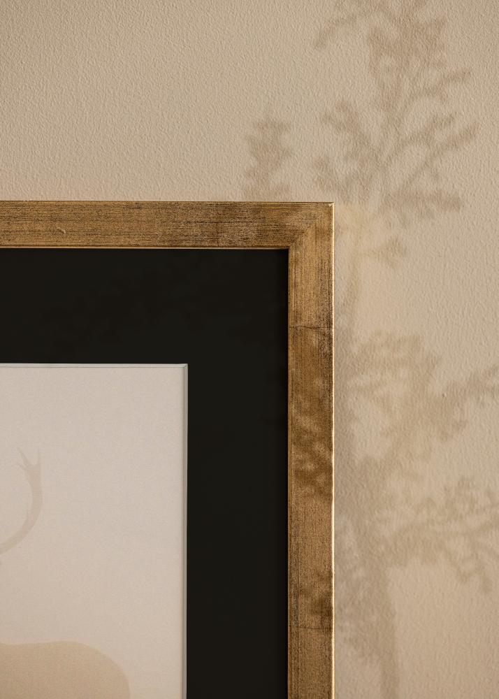 Cadre Stilren Or 18x24 cm - Passe-partout Noir 13x18 cm