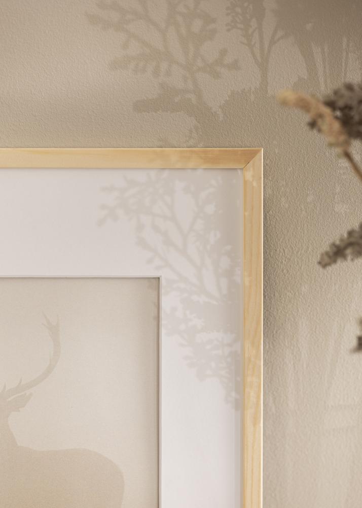 Cadre Galant Pin 30x30 cm - Passe-partout Blanc 20x20 cm