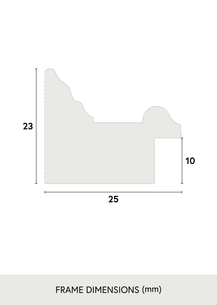 Cadre Shabby Chic Verre Acrylique Blanc 35x50 cm