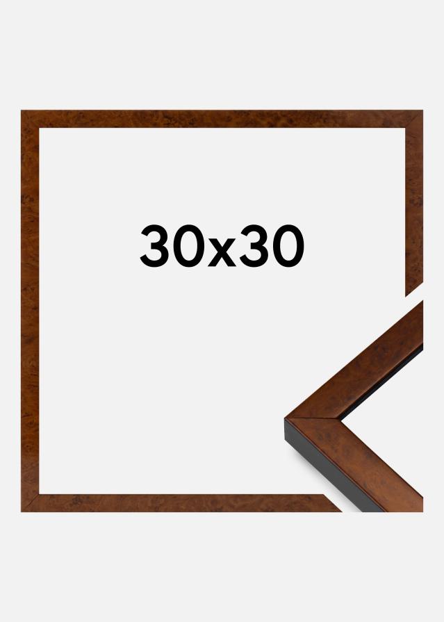 Cadre Ares Verre acrylique Burr Walnut 30x30 cm