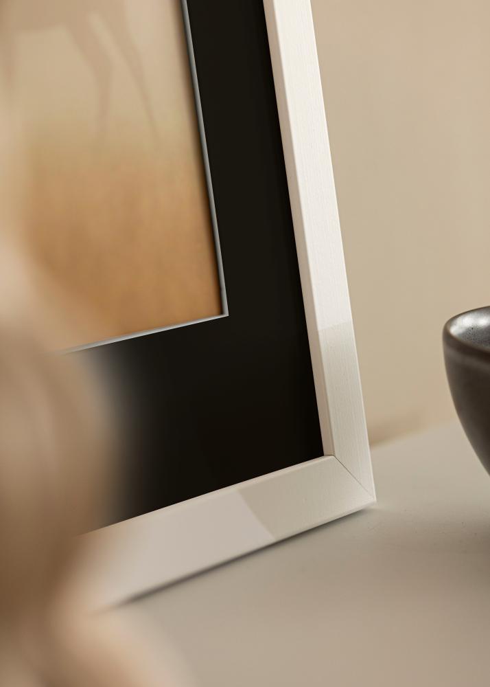 Cadre Trendline Blanc 35x45 cm - Passe-partout Noir 24x34 cm