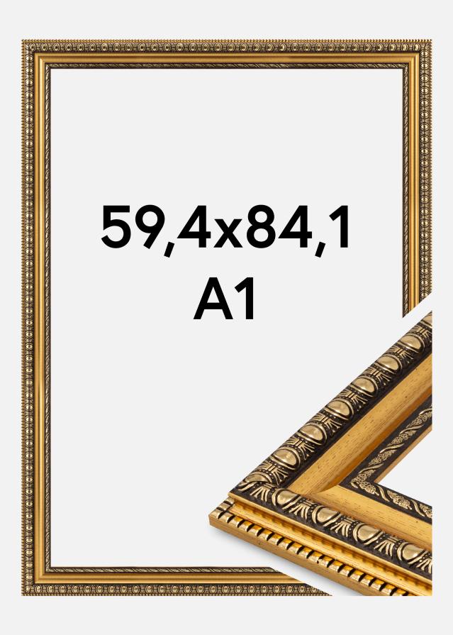 Cadre Ornato Verre Acrylique Or 59.4x84 cm (A1)