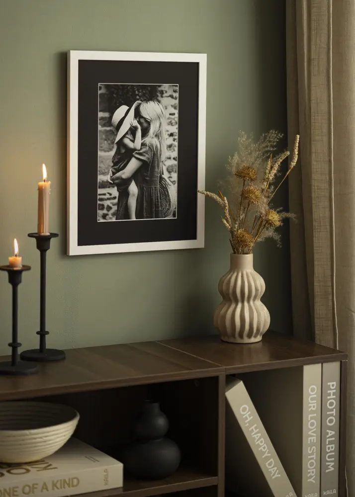 Passe-partout Noir Standard (noyau blanc) 33x60 cm (22x49)