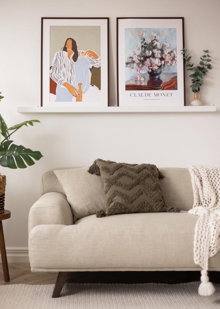 KAILA Étagère à tableaux Blanche 150 cm