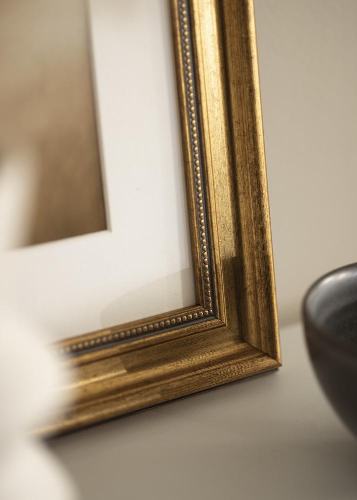 Cadre Rokoko Verre Acrylique Or 50x50 cm