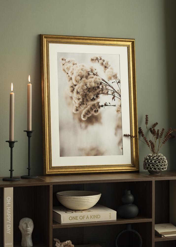 Cadre Rokoko Verre Acrylique Or 50x50 cm