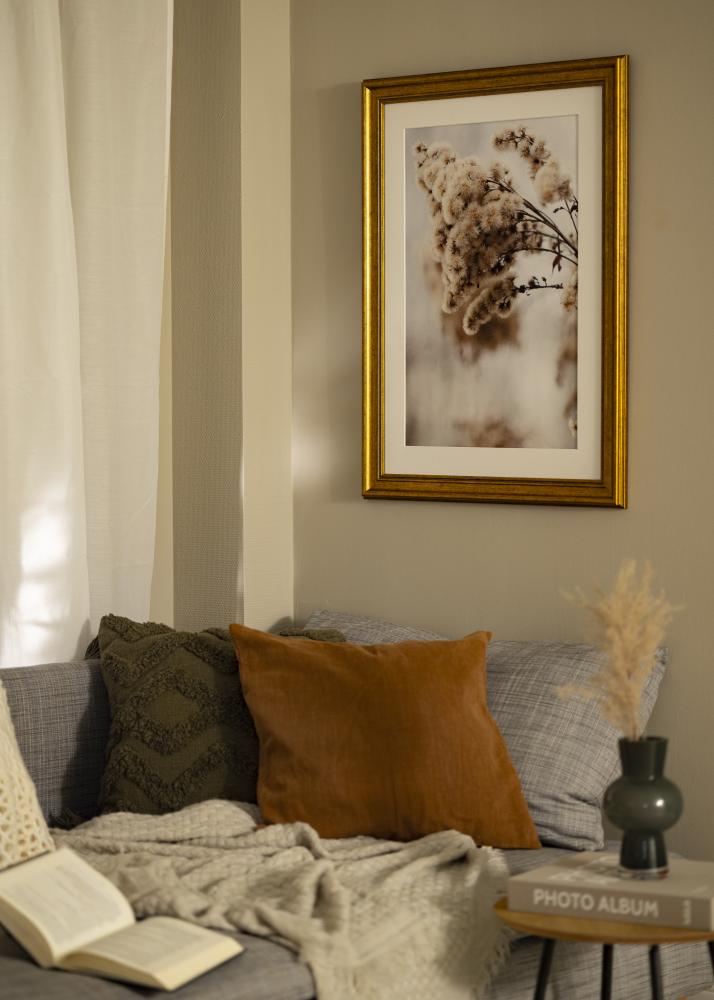 Cadre Rokoko Verre Acrylique Or 50x50 cm