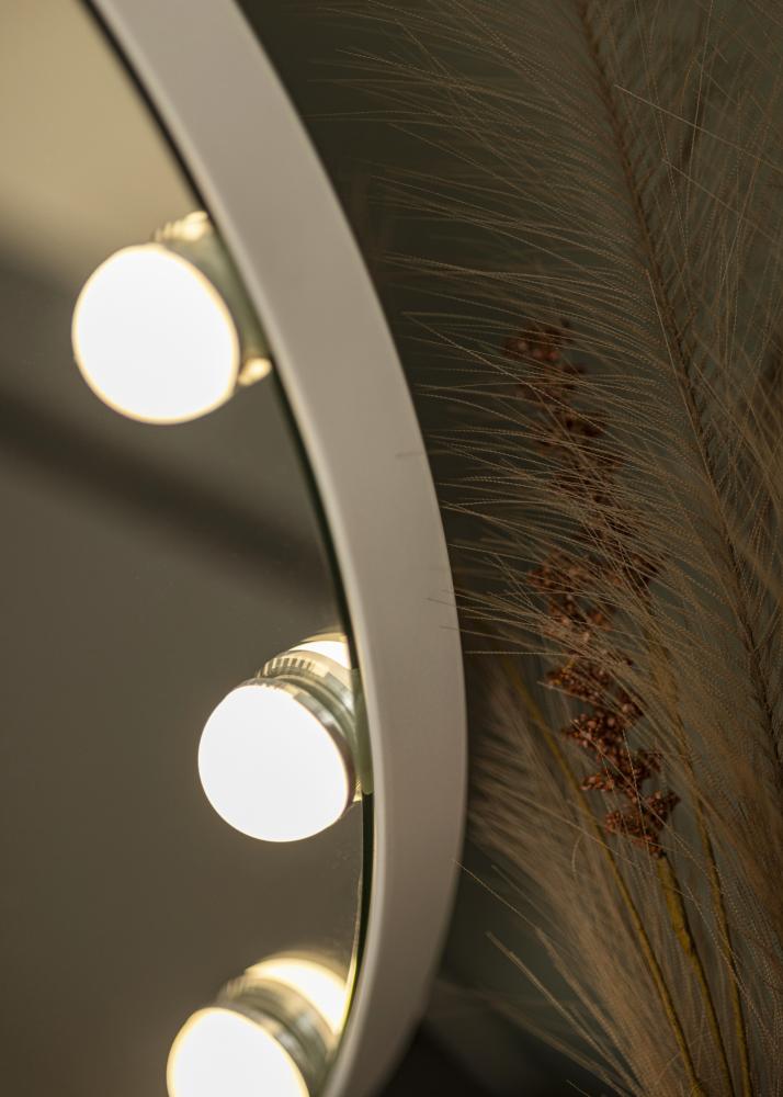 KAILA Miroir de maquillage V Blanc - 50x48 cm