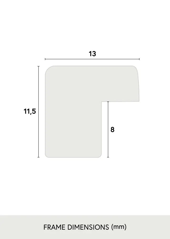 Cadre Edsbyn Blanc 10x10 cm - Passe-partout Blanc 7x7 cm