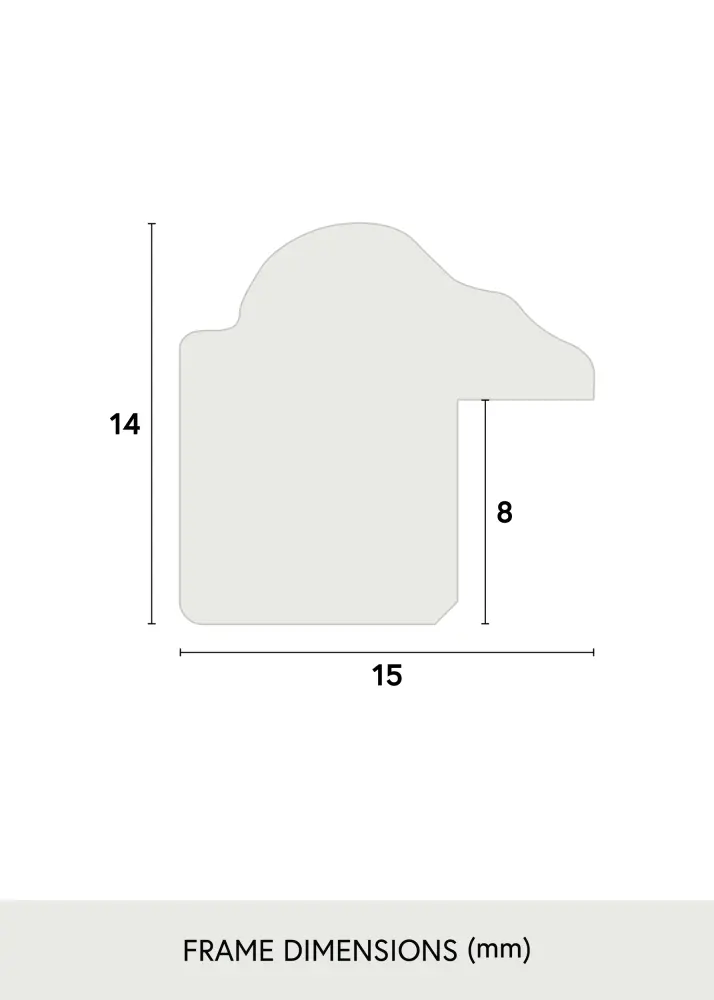 Cadre Horndal Or 15x20 cm - Passe-partout Blanc 4x5 pouces