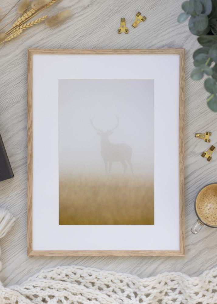 Cadre chêne étroit Acrylique 32x32 cm