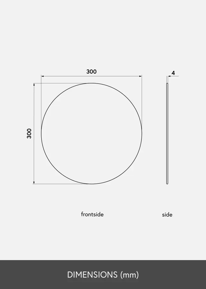 KAILA Miroir rond diamètre 30 cm