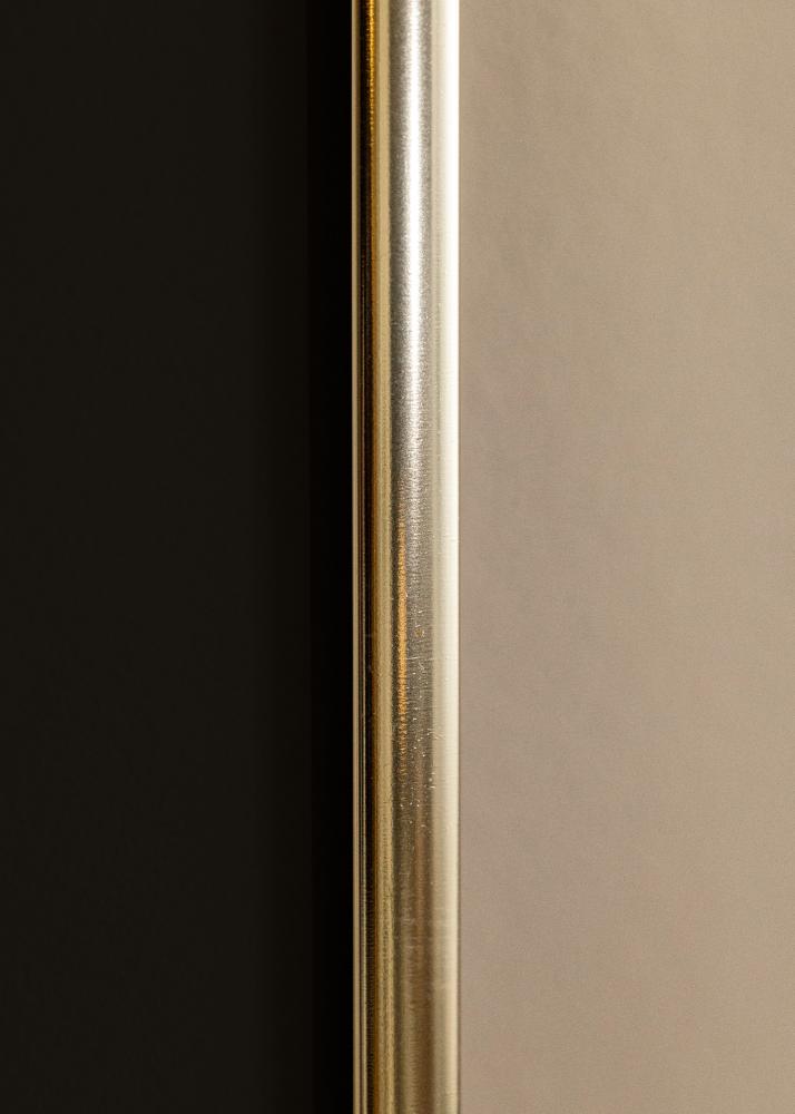 Cadre Aluminium Brillant Or 70x100 cm - Passe-partout Noir 62x85 cm