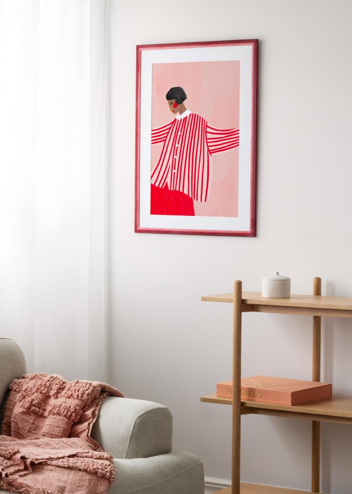 Cadre Cornwall Verre Acrylique Rouge Foncé 30x30 cm