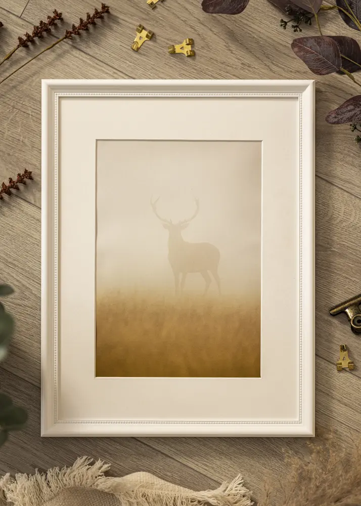 Cadre Gala Blanc 18x24 cm - Passe-partout Blanc 13x18 cm