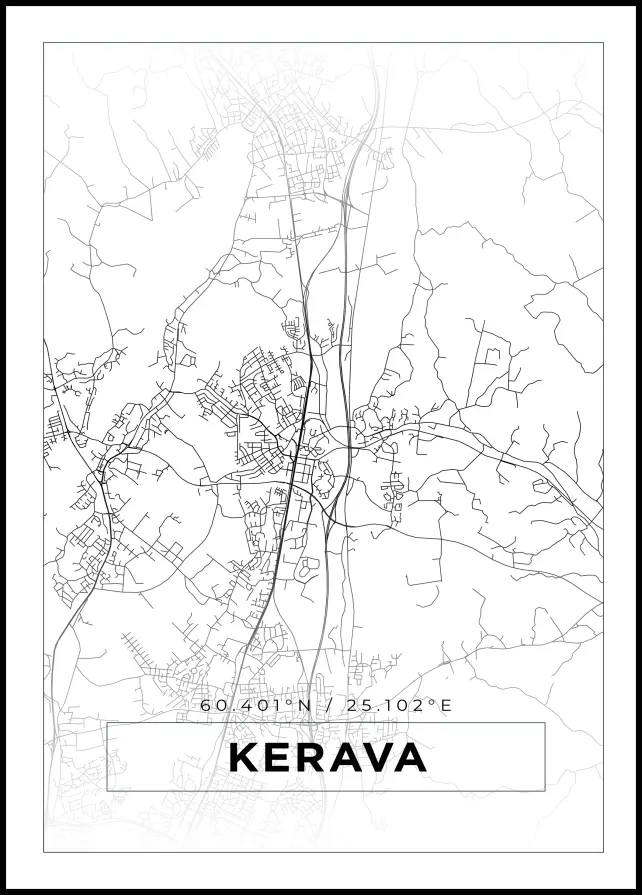 Map - Kerava - White