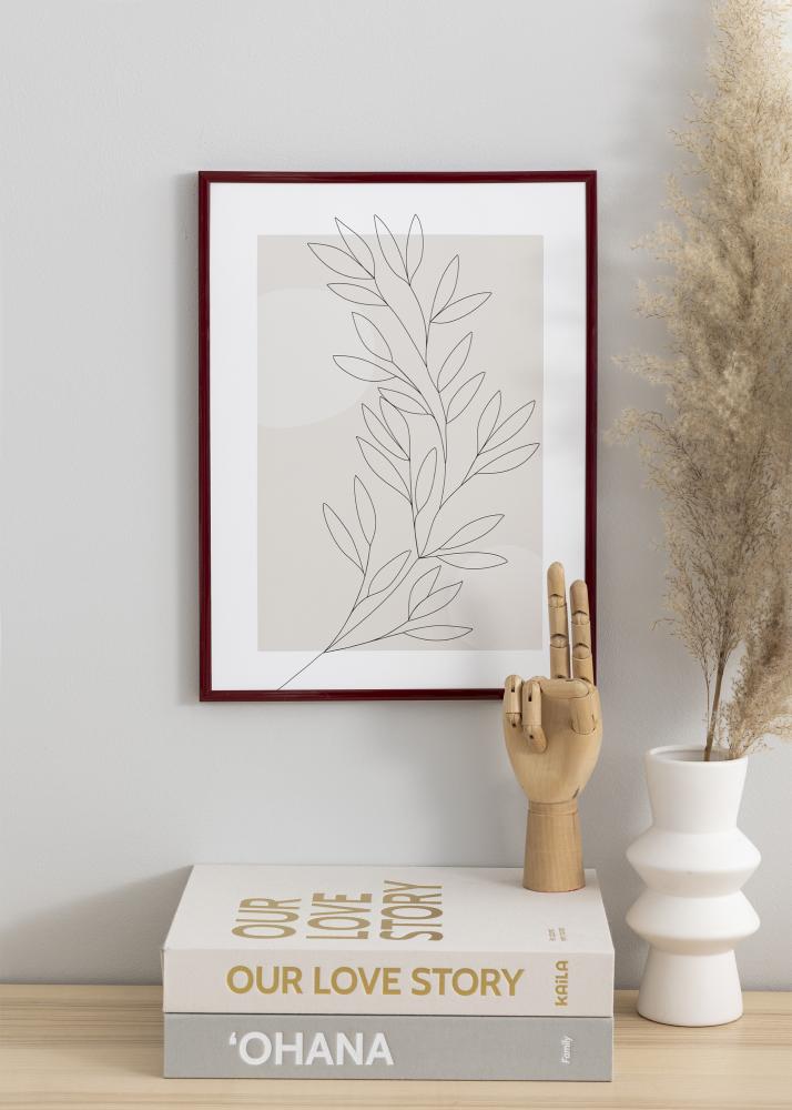 Cadre New Lifestyle Verre Acrylique Rouge sombre 70x100 cm