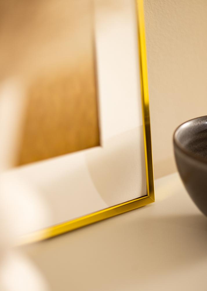 Cadre aluminium Verre acrylique Or 60x80 cm