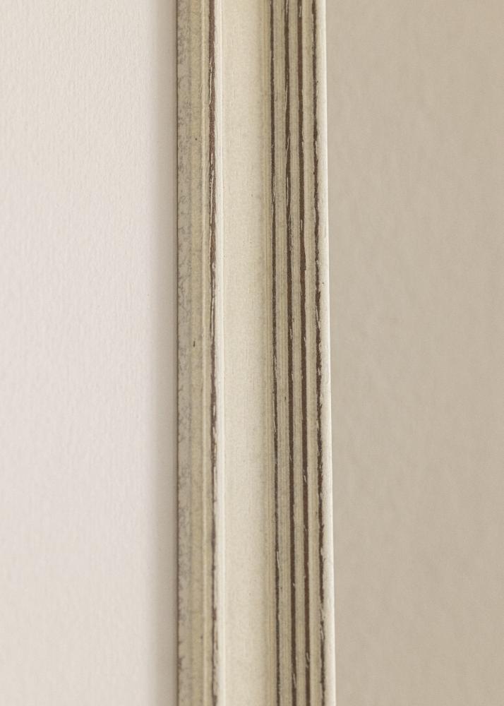 Cadre Shabby Chic Verre Acrylique Blanc 35x50 cm