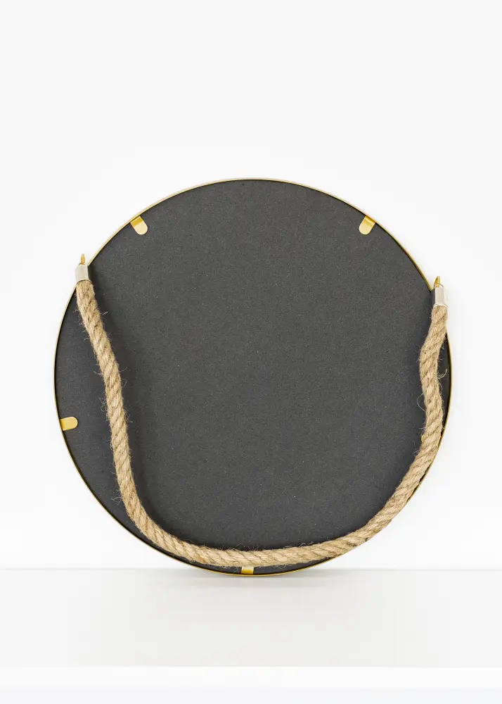 KAILA Miroir rond Rope - Or diamètre 30 cm