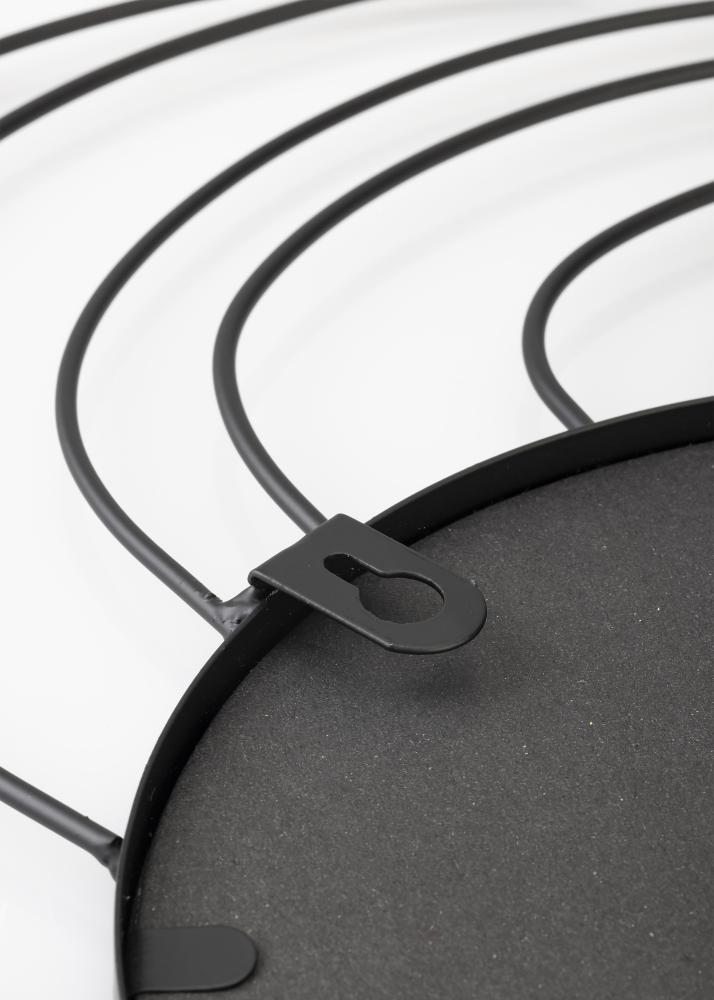 KAILA Miroir Storm - Noir diamètre 50 cm