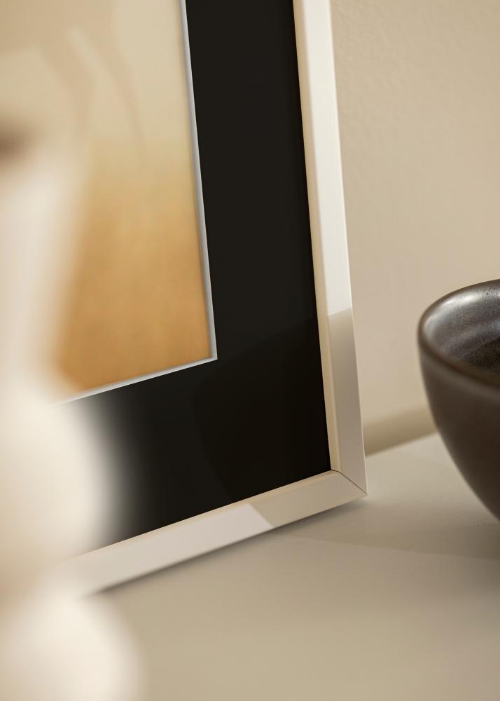 Cadre E-Line Blanc 30x40 cm - Passe-partout Noir 20x28 cm