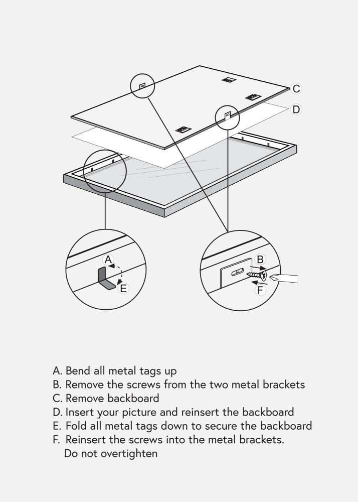 Cadre Deco Verre acrylique Blanc 60x60 cm