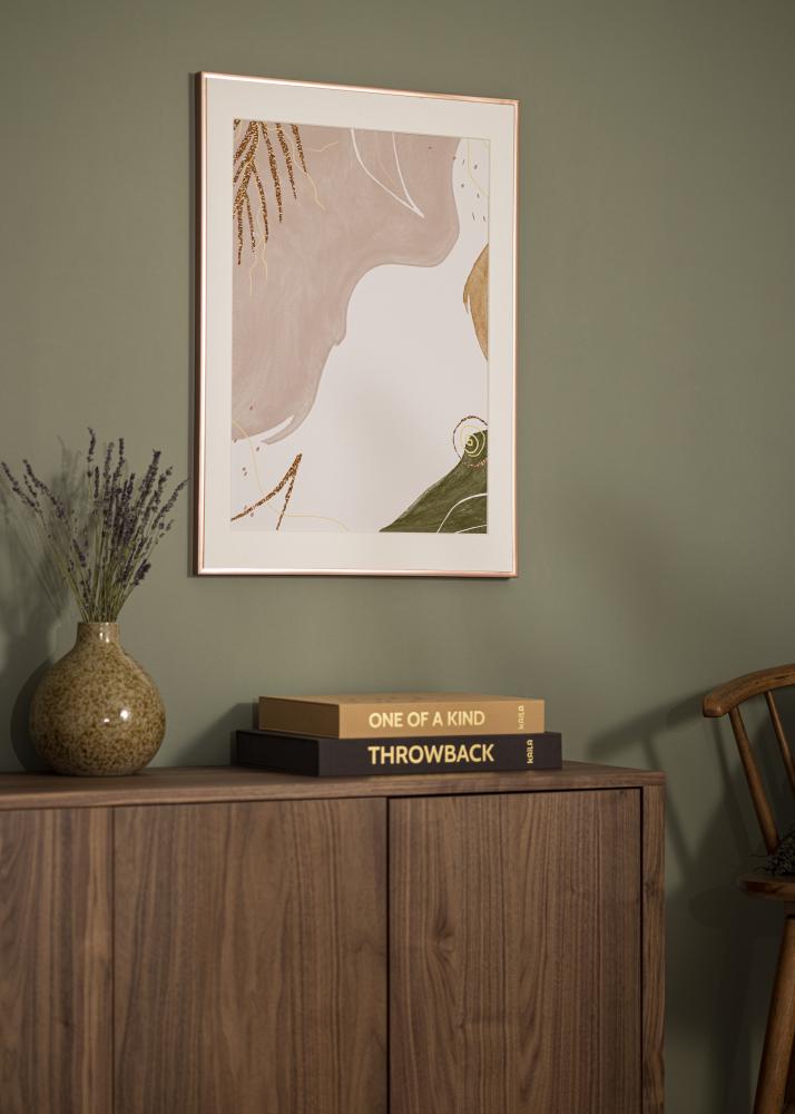 Cadre Poster Aluminum Or rosé 40x50 cm