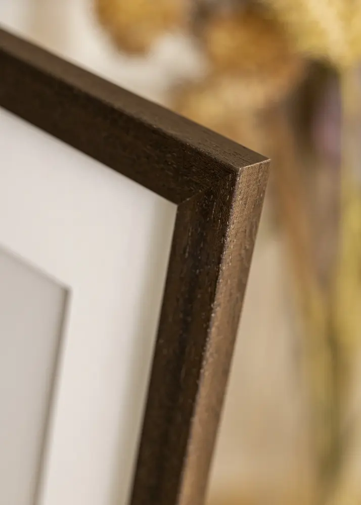 Cadre Brown Wood 70x100 cm - Passe-partout Blanc 59,4x84 cm (A1)