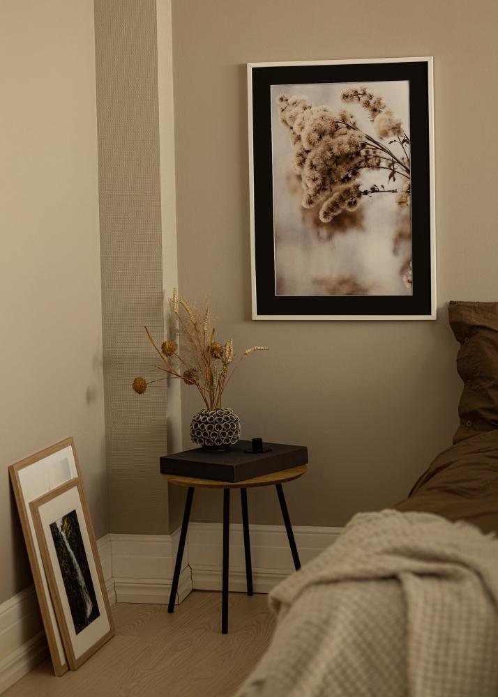 Cadre E-Line Blanc 30x40 cm - Passe-partout Noir 20x28 cm